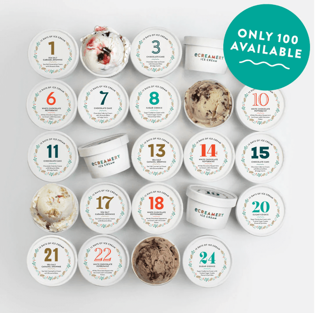 Read more about the article eCreamery Ice Cream Advent Calendar – 24 Party Cups + 1 Pint